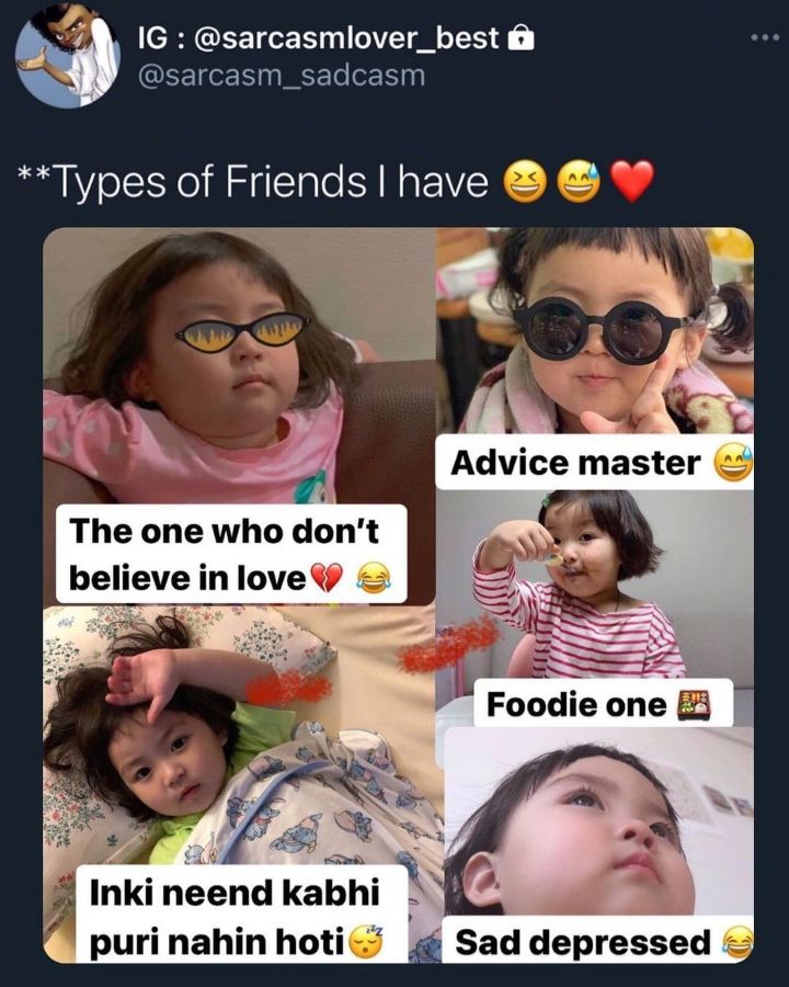meme Different kinds of friends we have!🤣