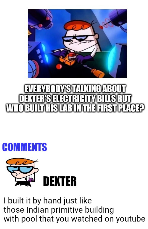 meme Dexter is strong