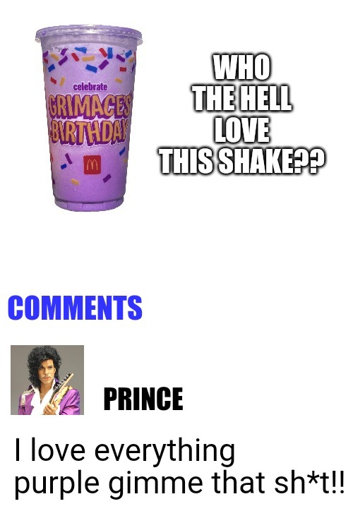 meme Prince love grimace shake