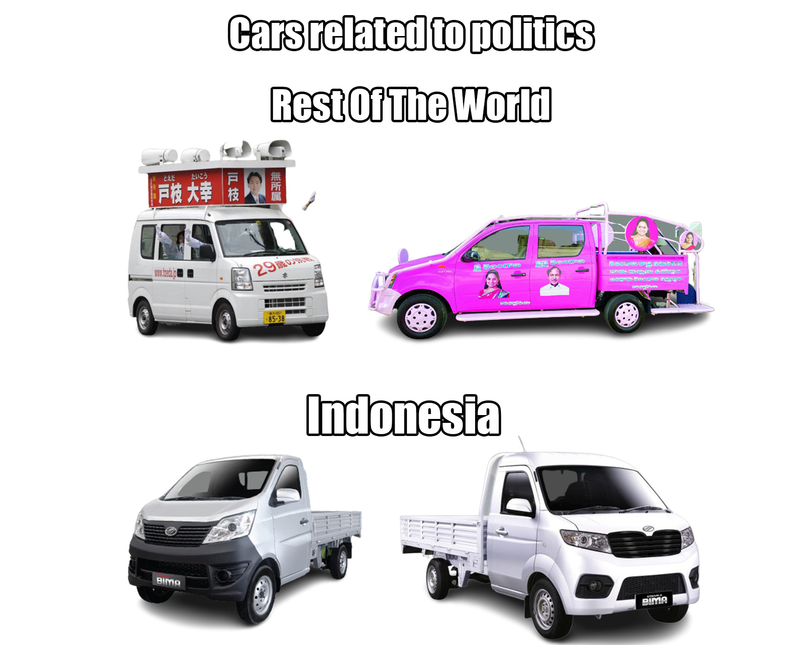 This Indonesian cars will be appear every 5 years during a large-scale political campaign