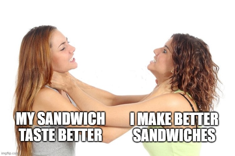 When two sandwiches collide ...