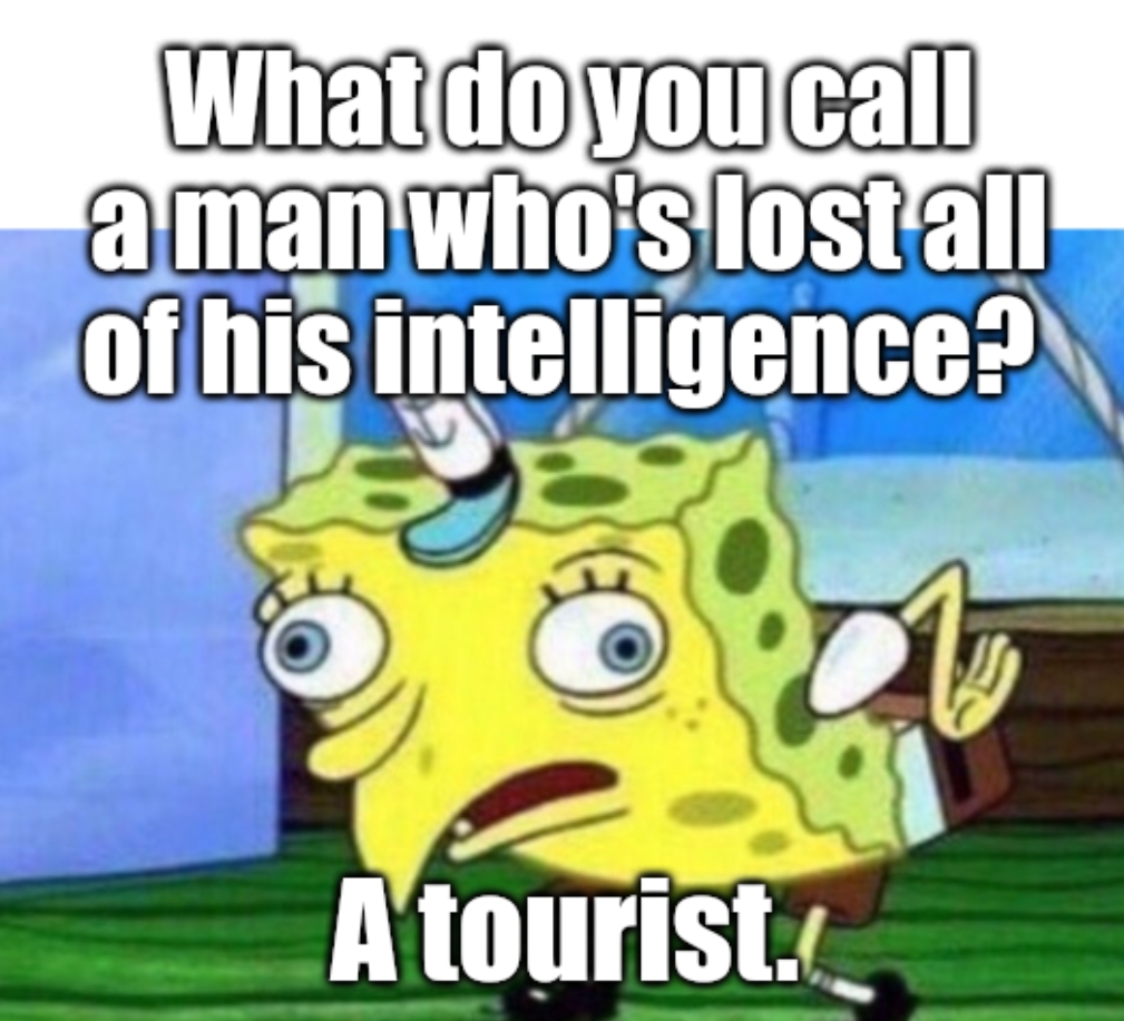 meme A tourist 