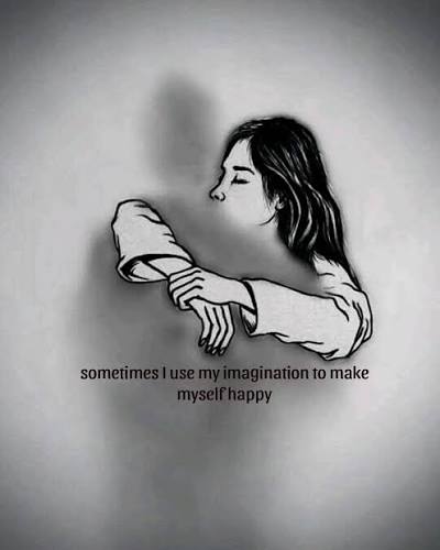 Trying to make herself happy