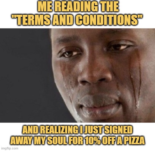 Tears of  sadness meme
