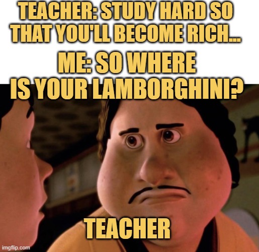 I rizzed my teacher today meme