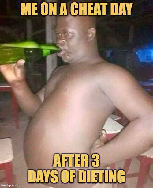 after 3 days of dieting meme