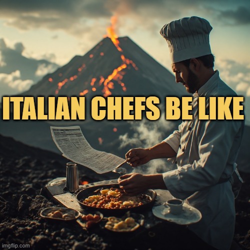 italians cook fire meme