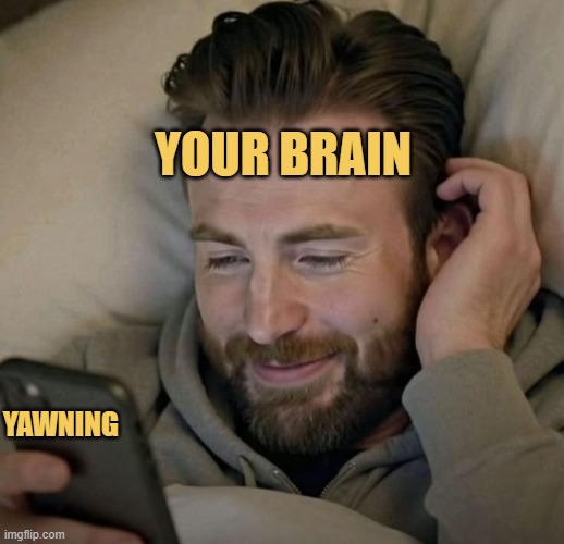 your brain loves yawing meme