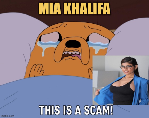Mia Khalifa fooled us with her fake silicon boobies  meme