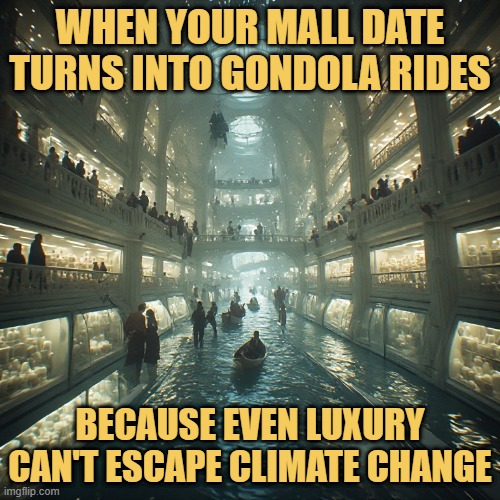 because even luxury can't escape climate meme