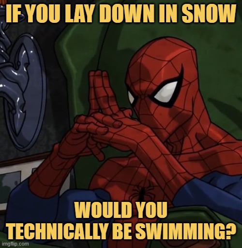 Swimming in snow
