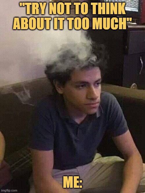 try not to think meme