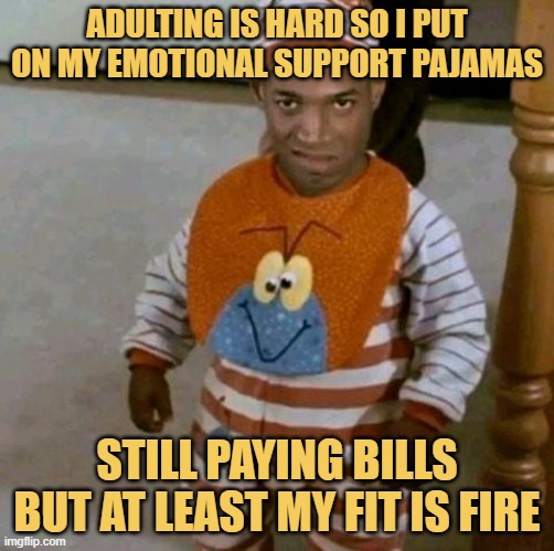 still paying bills but at least my fit is fire meme