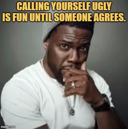 be ugly but don't get angry meme