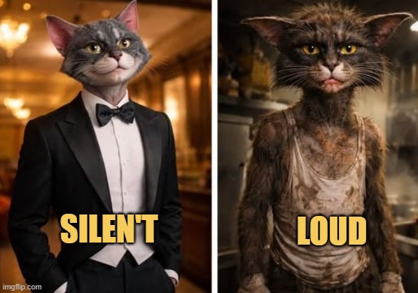 loud vs silen't meme