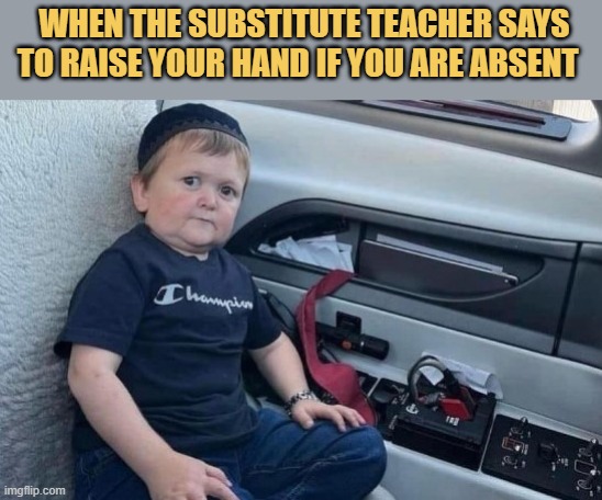 You are literally substitute