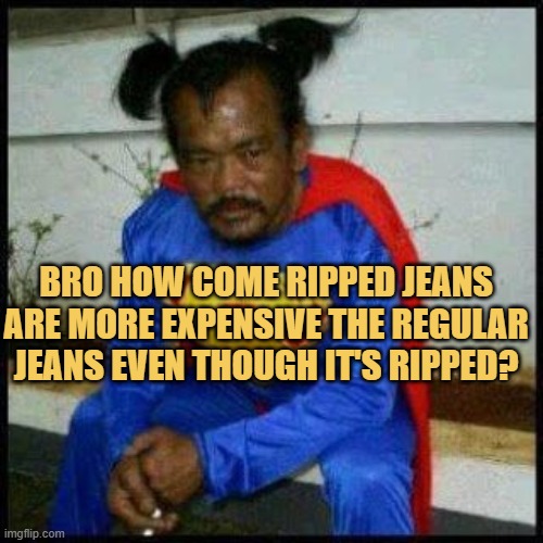 Ripped jeans fact