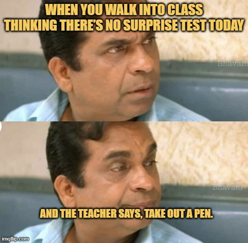 and the teacher says, take out a pen..jfif meme