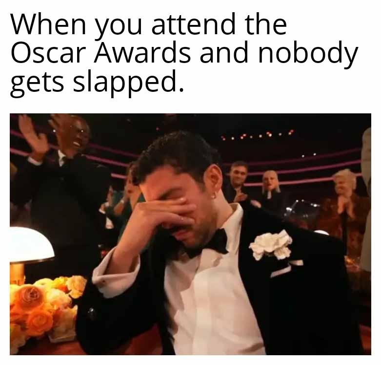 oscar awards disappointment. meme