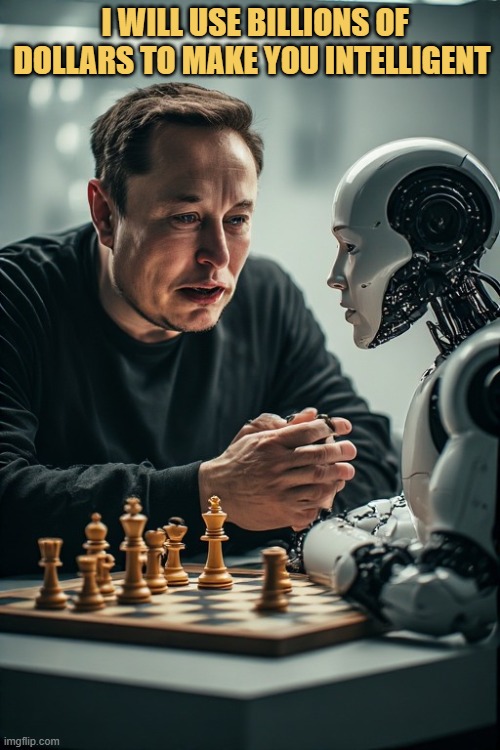 Elon Musk will do whatever it takes for his dumb robots
