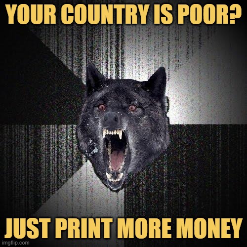 meme YOUR COUNTRY IS POOR