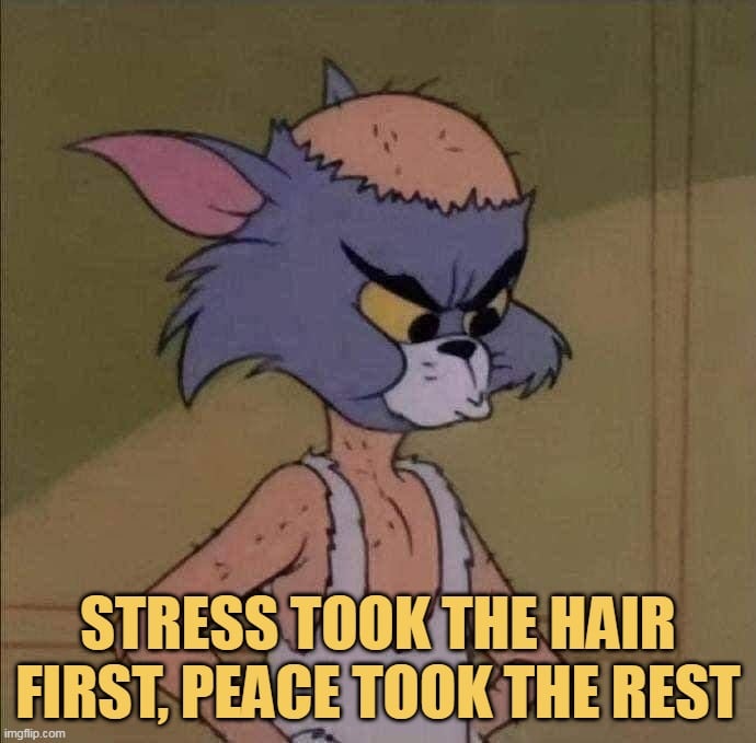 Stress take my all hair