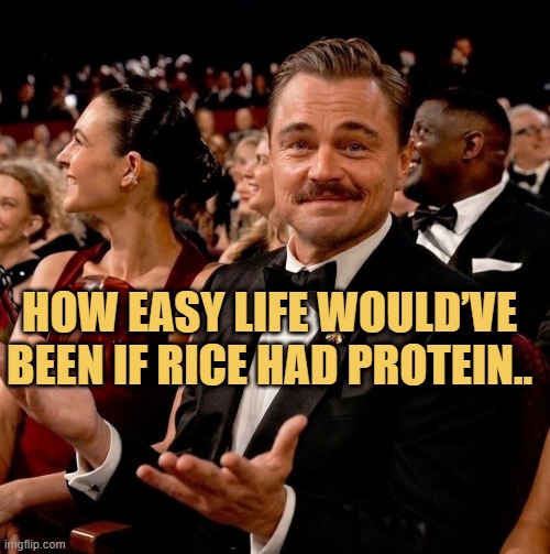 if rice had protein meme