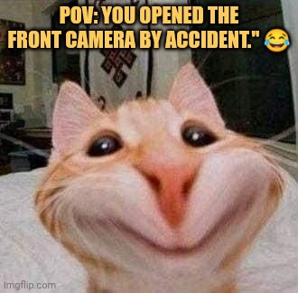 My face in front camera