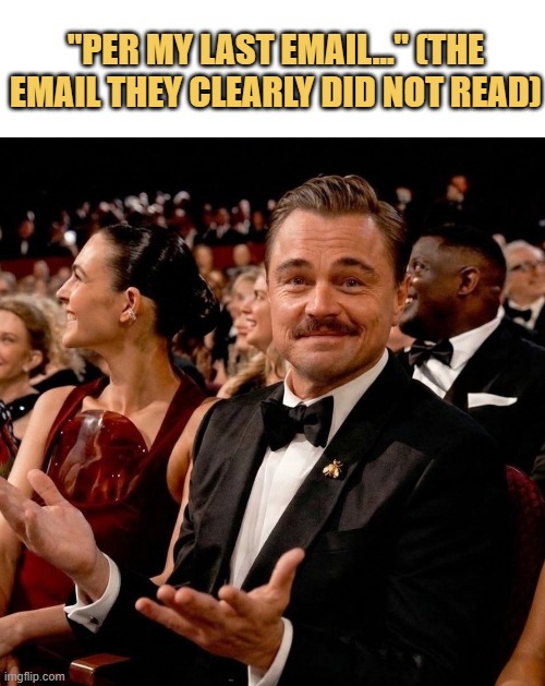 I am once again asking you to actually read the email 