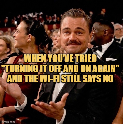 Staring at the router like it’s going to fix itself if i look hard enough  meme