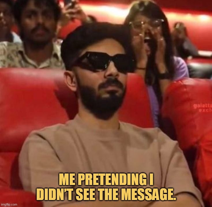 i didn’t see anything meme