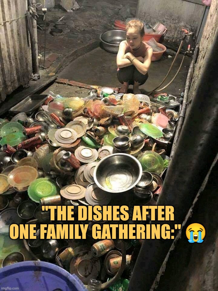 the dishes are insanely huge meme