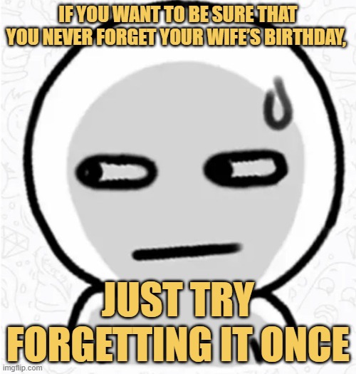 Forgetting wife's birthday