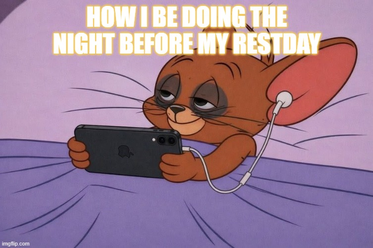 tough choice to sleep and waste time for myself meme
