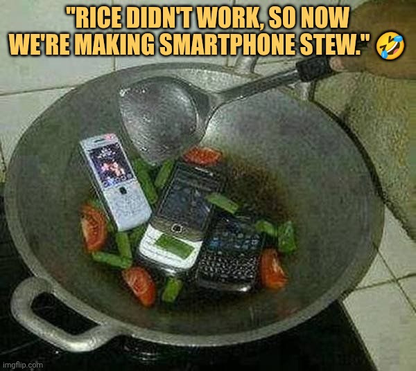 rice isn't available nowdays but mobile phones sure are meme