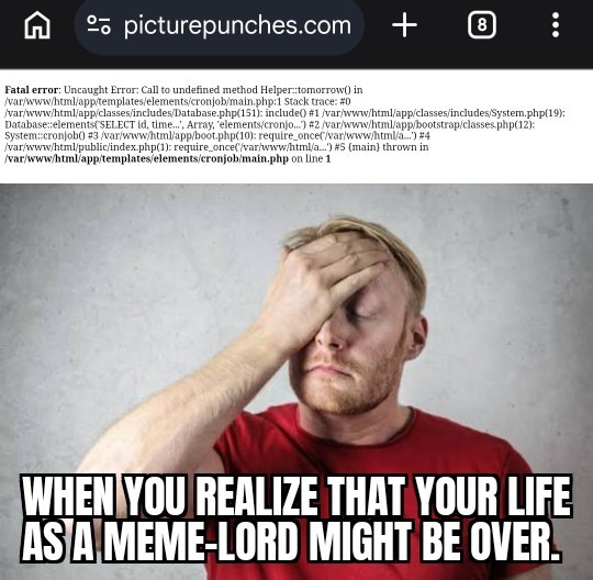 when the app isn't working. meme