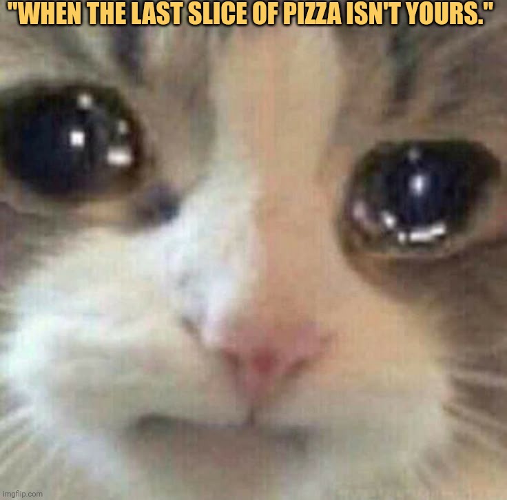 I want that piece of pizza