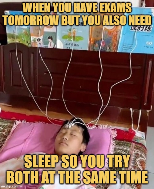 sleep so you try both at the same time.