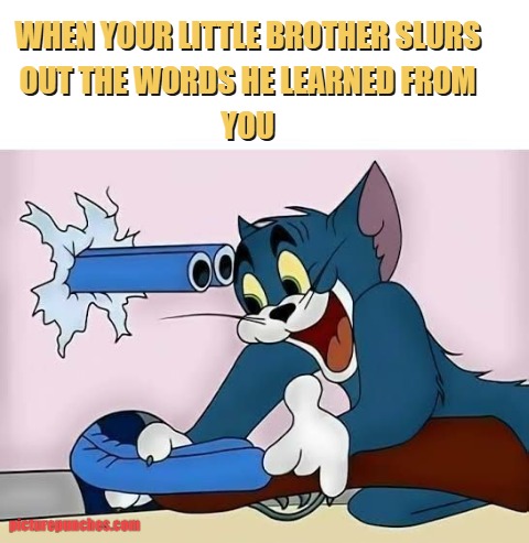 lil bro using my weapon meme