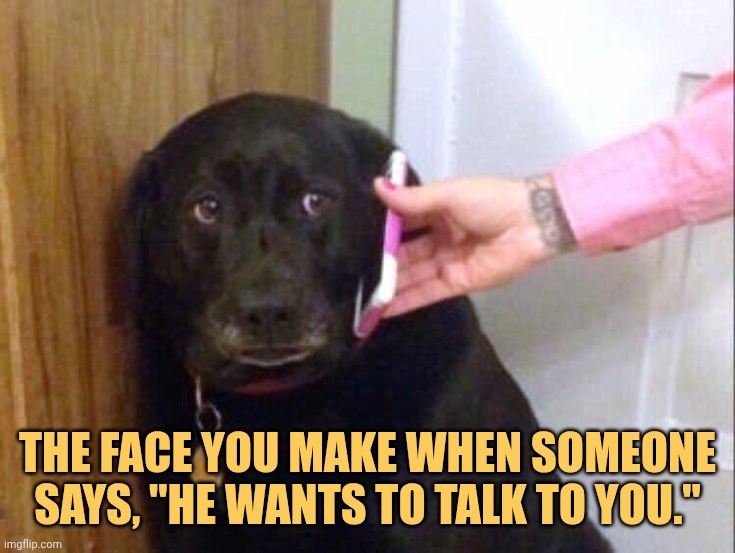 I Don't wanna talk with him but still have to do it