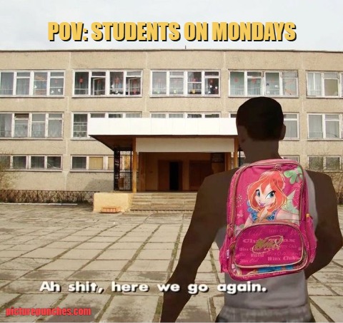 pov: students on mondays meme