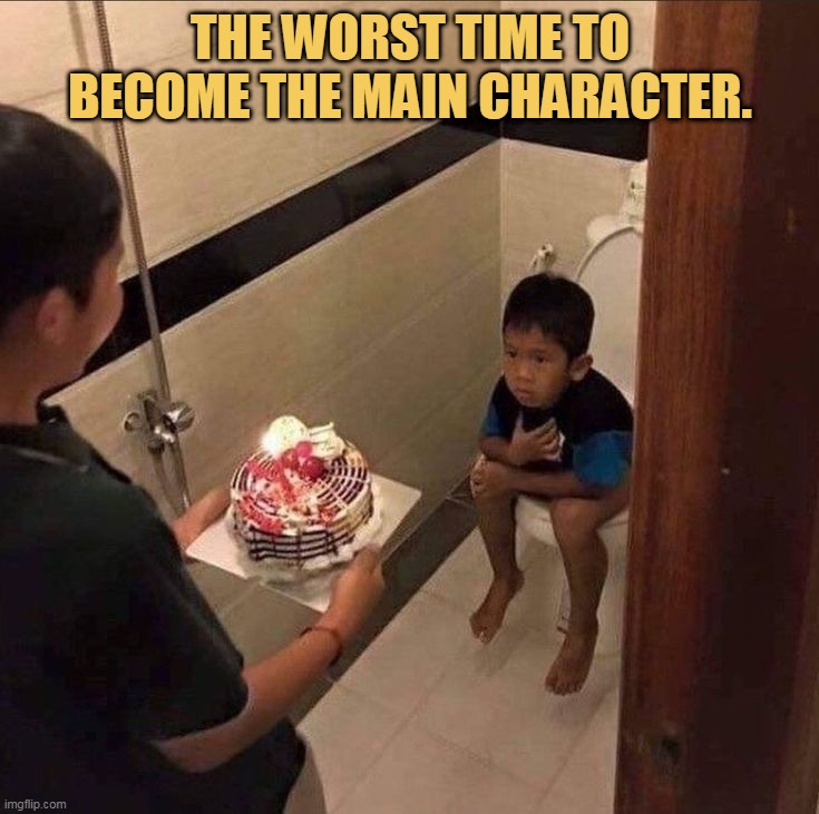 bro is the main character meme