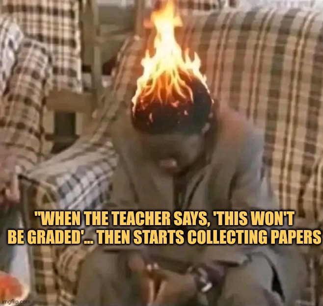 why is that teacher now collecting the paper