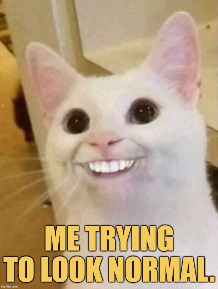 Me trying to stay normal