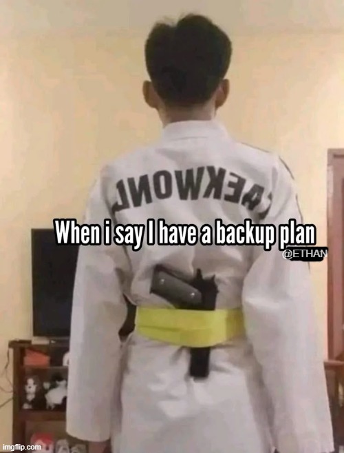 My backup plan 
