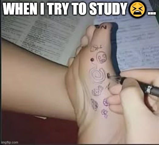 Me trying to study 