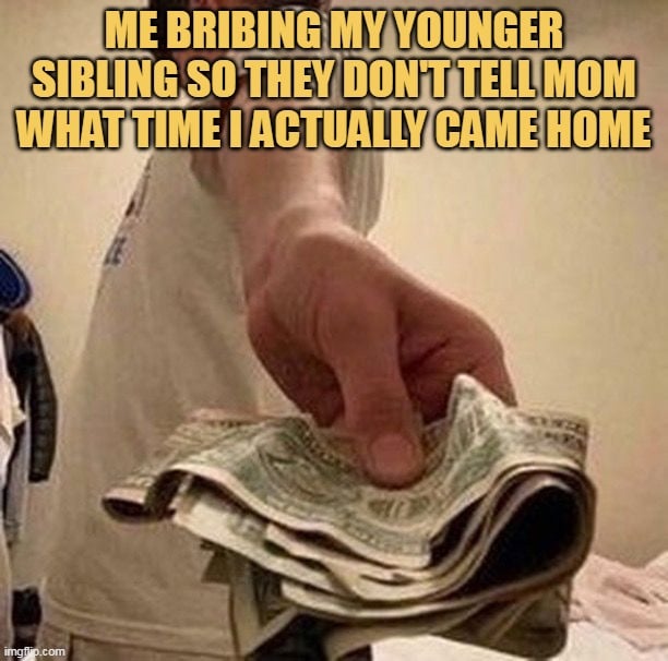 just take money and shut your mouth meme