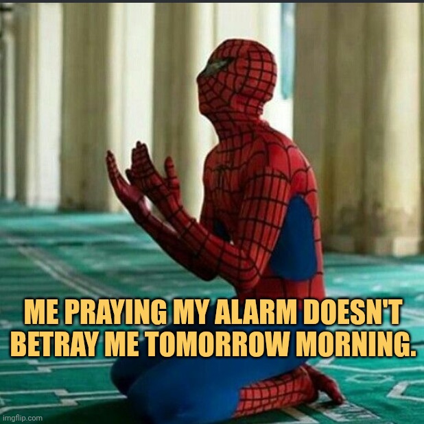 i hope alarm will got me meme