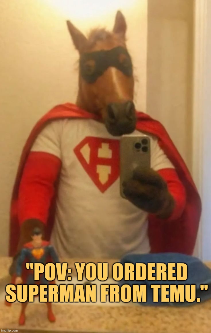 superman from temu meme