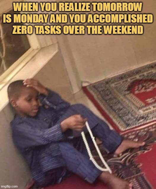 I am so lazy at weekend
